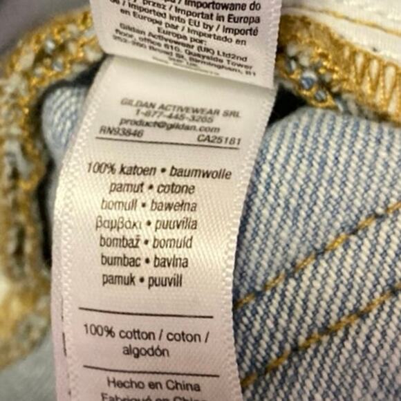 NEW American Apparel The Crop Wide Leg Womens Blue High Rise Denim Jeans Size 28 - Picture 6 of 6